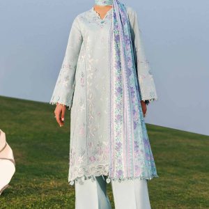 3 Piece - Printed Embroidered Suit - 42601541