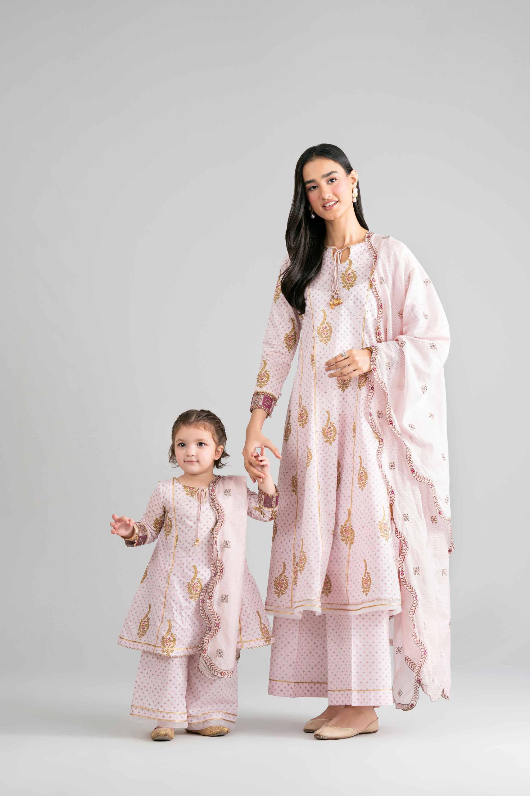 3 Piece - Printed Embroidered Suit - PMD26-44 M - M